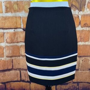 White House Black Market Striped Mini Size 2